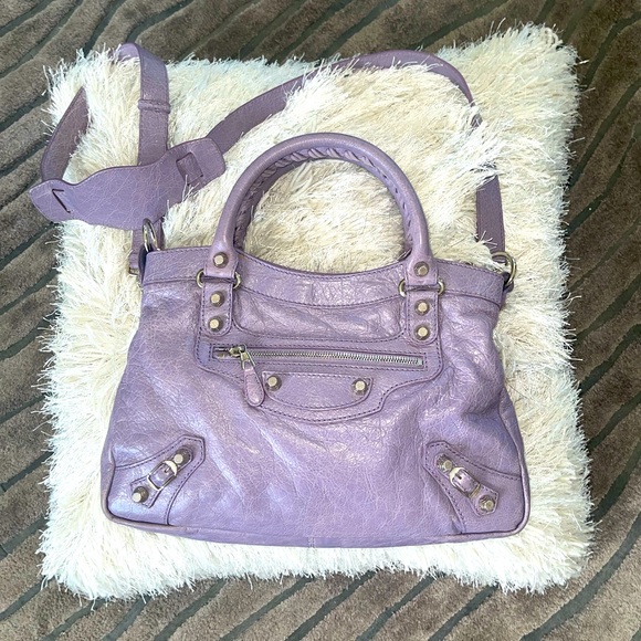 Balenciaga Handbags - Balenciaga Purple City Bag